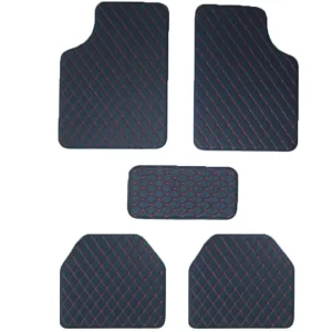 5pcs Universal Leather Car Floor Mats Anti Scratch Wear Resistant Right Hand Drive Automotive Interior Foot Mats