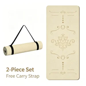 6 mm 8 mm 10 mm TPE Dual-Layer Non-Slip Yoga and Pilates Mat with Strap