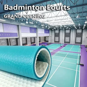 6.0mm Water Cube PVC Sports Mat Multi sport Indoor Badminton Table Tennis Flooring Easy Install Sound Insulation