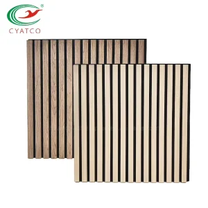 600*600mm Home Decor Akupanel Acoustic Panel Wooden Polyester Fiber Acoustic Panel Acoustic Slat Wood Acoustic Material