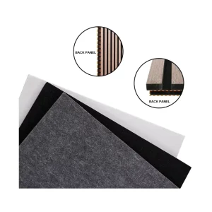 600mm PET Polyester Fiber Acoustic Panel Wooden Slat Acoustic Wall Panel Bak Panel