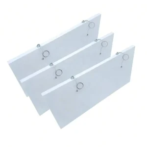 600x1200mm Vertical Suspension Acoustical Panels Baffles Ceiling Long Curved Any Color Vertical Suspension