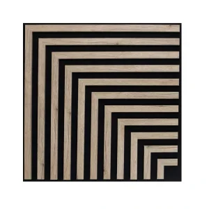 600x600mm Organic Wave Wood Acoustic Panel Modern S Curve Geometric Akupanel 3D Touch Sensitive Design for Hotels Living Rooms