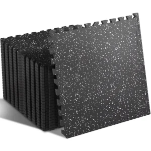 60×60 cm 14 mm Rubber Puzzle Gym Floor Mat Home Fitness Flooring