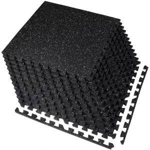 60X60Cm Noise Reduction Fitness Gym Rubber Floor Tile Anti-Slip Durable Gym Mat 14Mm 0.56” Indoor Home Gym Flooring