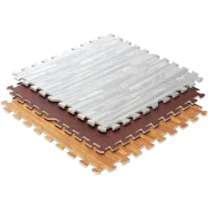 61cm EVA Interlocking Tatami Tiles, Wood Grain Foam Joint Mat, Baby Crawling Cushion Floor Mat for Home, Livingroom, Playroom