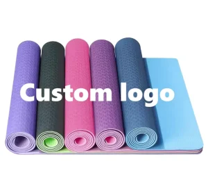 6mm Dual Color High Density Anti Tear Training Fitness Exercise Double Layer TPE Yoga Mat