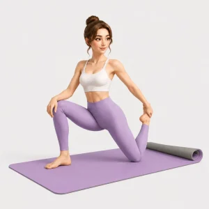 6mm Dual-Layer TPE Non-Slip Yoga Mat for Indoor Workout Training
