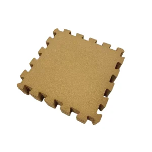 6mm Eco-Friendly Cork Interlocking Sports Mat Floor Tiles 30x30cm Washable for Home Gyms and Kids’ Play Areas Shock-Absorbing