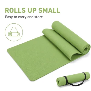 6mm Non-Slip TPE Yoga Mat for Yoga, Pilates, and Home Workouts