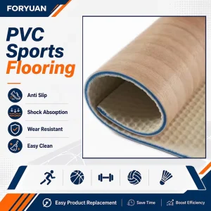 6mm PVC Vinyl Sports Flooring for School Basketball Court