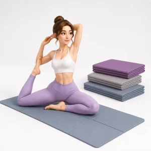 6mm Portable Lightweight High-Resilience Double-Sided Non-Slip TPE Folding Yoga Mat