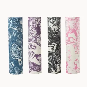 6mm TPE Yoga Mat Tie-Dye Ink Wash Marble Texture Custom Logo for Indoor Fitness
