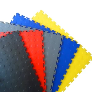 7mm Colorful Interlocking Garage Flooring Mats Rigid Modular PVC Plastic Workshop Tiles