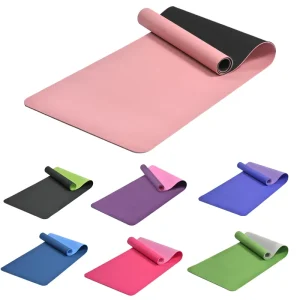 8/6mm Yoga Mat Thick Non-Slip Workout Mat with Nylon Strap 183×61cm Exercise Mat for Pilates Stretching & Fitness Easy Clean