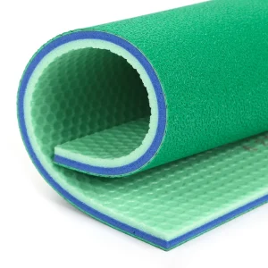 Professional Tournament Grade 8mm Thickness Crystal Sand Texture Non Slip Shock Absorption Badminton Flooring