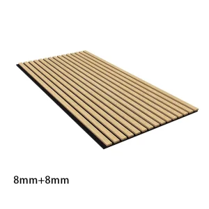 8mm MDF Acoustic Wood Panel Fluted Design Veneer Wall Panel Soundproof Board for Luxury Interior Hotel Lobby