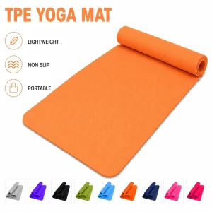 8mm Rectangular Printed TPE Yoga Mat Non Slip for Yoga Practice and Home Floor Exercises