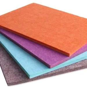 9mm PET Acoustic Soundproof Wall Install Decoration White Polyester Acoustic Panel