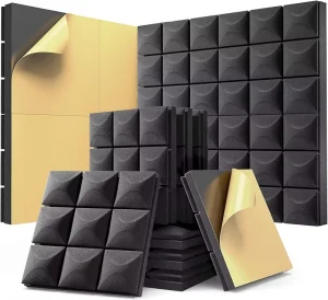 AF Polyurethane Acoustic Foam Sound Panels Self-adhesive Slotted Shape Eco-Friendly Lightweight 30x30x5cm