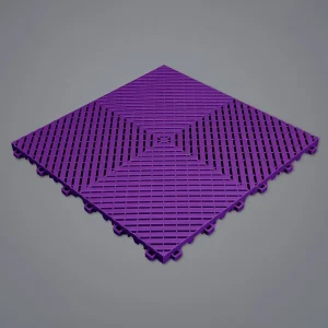 AGS Garage Spliced Floor Flat Interlocking Floor Tiles Vented Interlocking Garage Floor Tiles Easy to Install Flooring for Workshops Gyms Basements