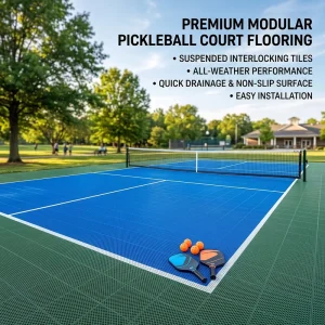 Abrasion-Resistant Interlocking Eco-Friendly Anti-Bacterial Floor Tiles Parquet Court Equipment Shock Sports Flooring