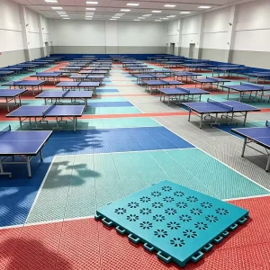 Abrasion-Resistant TPE Floor Tiles for Outdoor Table Tennis Courts