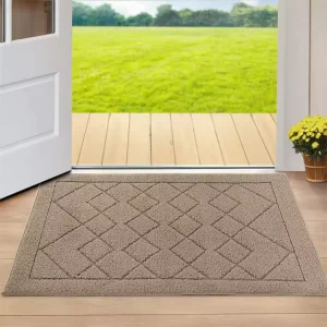 Absorbent Dirt Resistant Tufted Polypropylene Indoor/Outdoor Door Mat Washable Low-Profile Anti-Skid Entrance Entry Mats