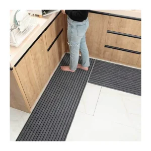 Absorbent Non-Slip Kitchen Mat Runner Set with Rubber Backing