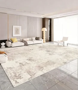 Abstract Large Soft Indoor Washable Low-Pile Area Rug for Home Office