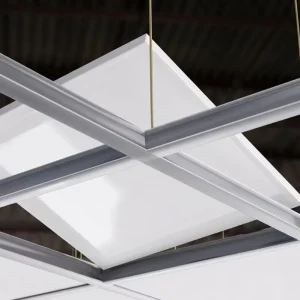 Acoustic Ceiling Panels Square Fiberglass Wool Tiles Fireproof and Soundproof for Hospitals Ceiling Panel