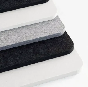 Acoustic Fabric Wrapped Wall Panels Soundproof for Home Office Commercial 9mm Thick Polyester Fiber