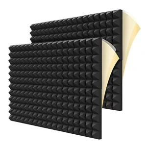 Acoustic Foam Panels Self Adhesive Sound Absorbing Pyramid Soundproofing Materials Plate for Bar KTV Recording Studio Gym Cinema