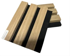 Acoustic MDF+PET Wall Panels Decorative Board Sound Absorbing Features Modern Classic Design Moisture Proof Waterproof Stripes