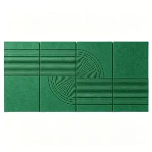 Acoustic Panel Soundproof Wall Panel Embossed Polyester Fiber B1 Fire rated High Density 3D Decorative Board for Hotel Lobbies