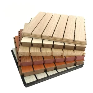 Acoustic Panel Wall and Roof Tiles Wooden Core Fireproof Perforated Soundproof Grid Panels for Ceiling