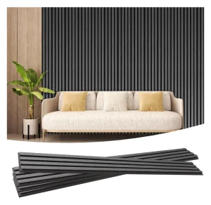 Acoustic Slat Panel Wood Decorative Oak Wood Slat Wall Panel for Interior Wall and Ceilings