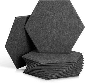 Acoustic Solution Polyester Felt Acoustic Panels PET Acoustic Wall Panels Soundproof Hexagonal Acoustic Panels