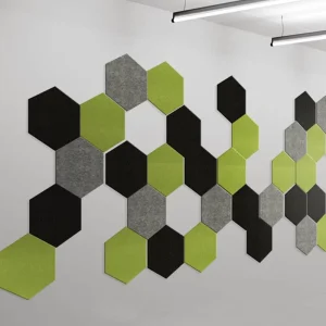 Acoustic Sound Proof Bevel Edge PET Customized Size Glue Installation 9/12mm Thick 48 Colors Minimalist Acoustic Panels