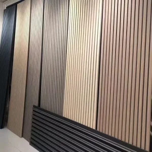 Acoustic Wood Slat Wall Panel Ceiling SoundProof Wall Wooden Veneer Acoustic Slat Solid Wood Acoustic Panels