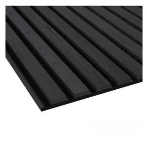 Acoustic Wood Wall Panels Soundproof for Hotel Apartment Hospital School Black Oak PET MDF Eco Friendly High Noise Reduction