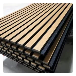 Acoustics Wall Decorative Slat Wood Veneer Acoustic Panel for Office Hotel Wall Decoration Akustik Panel Acupanel