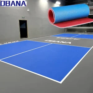 Acrylic PVC Pickleball Floor Mat Waterproof Indoor Outdoor Sports Flooring for Pickleball Courts