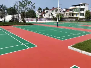 Acrylic Paint 3mm Wet Pour Outdoor Silicon PU Topcoat Basketball Pickleball Court Flooring Sports Court Surface Coating