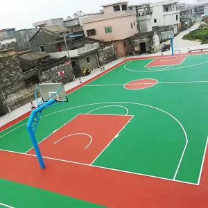 Acrylic Sports Court Flooring for Basketball Tennis Courts Eco Friendly Shock Absorption Custom Colors ISO Certified