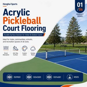 Acrylic Topcoat Eco-friendly Anti-slip Multi-sport Court Flooring for Pickleball/Tennis/Basketball UV Weather Resistant