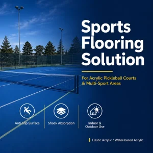 Customizable Acrylic Pickleball Court Flooring, Bright Color, Anti-Fading, Anti-Aging, Outdoor Non-Slip Sports Surface