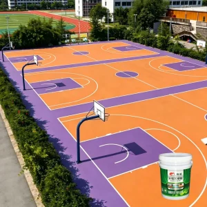 Acrylic Water-Based Topcoat Eco-Friendly Anti-Slip High-Elasticity Multi-Sport Court Flooring Material for Indoor/Outdoor Tennis Courts