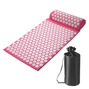 Acupressure Mat and Pillow Set with Bag for Neck and Back Muscle Relaxation