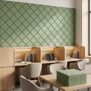 Adhesive Type Polyester Fiber Acoustic Panels High Density Soundproofing Wall Board for Cinema and Theatre